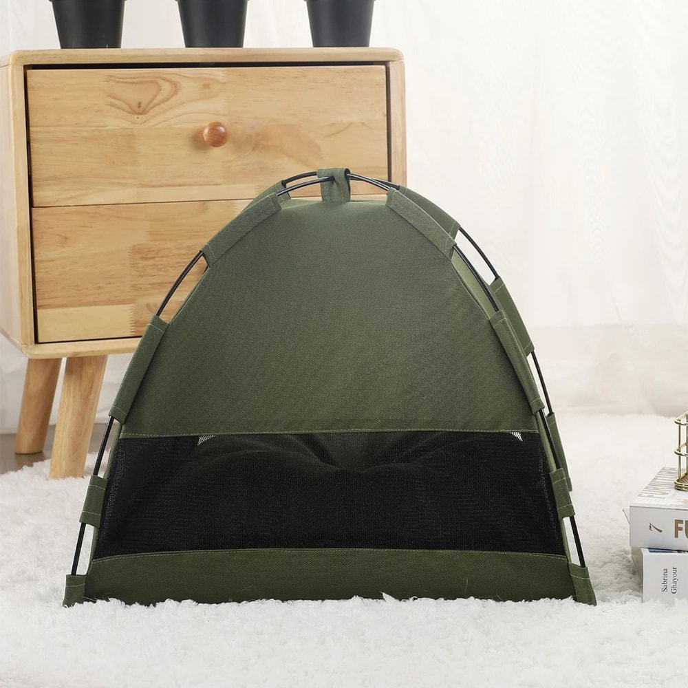 Indoor Pet Tent Bed With Removable Cushion 2