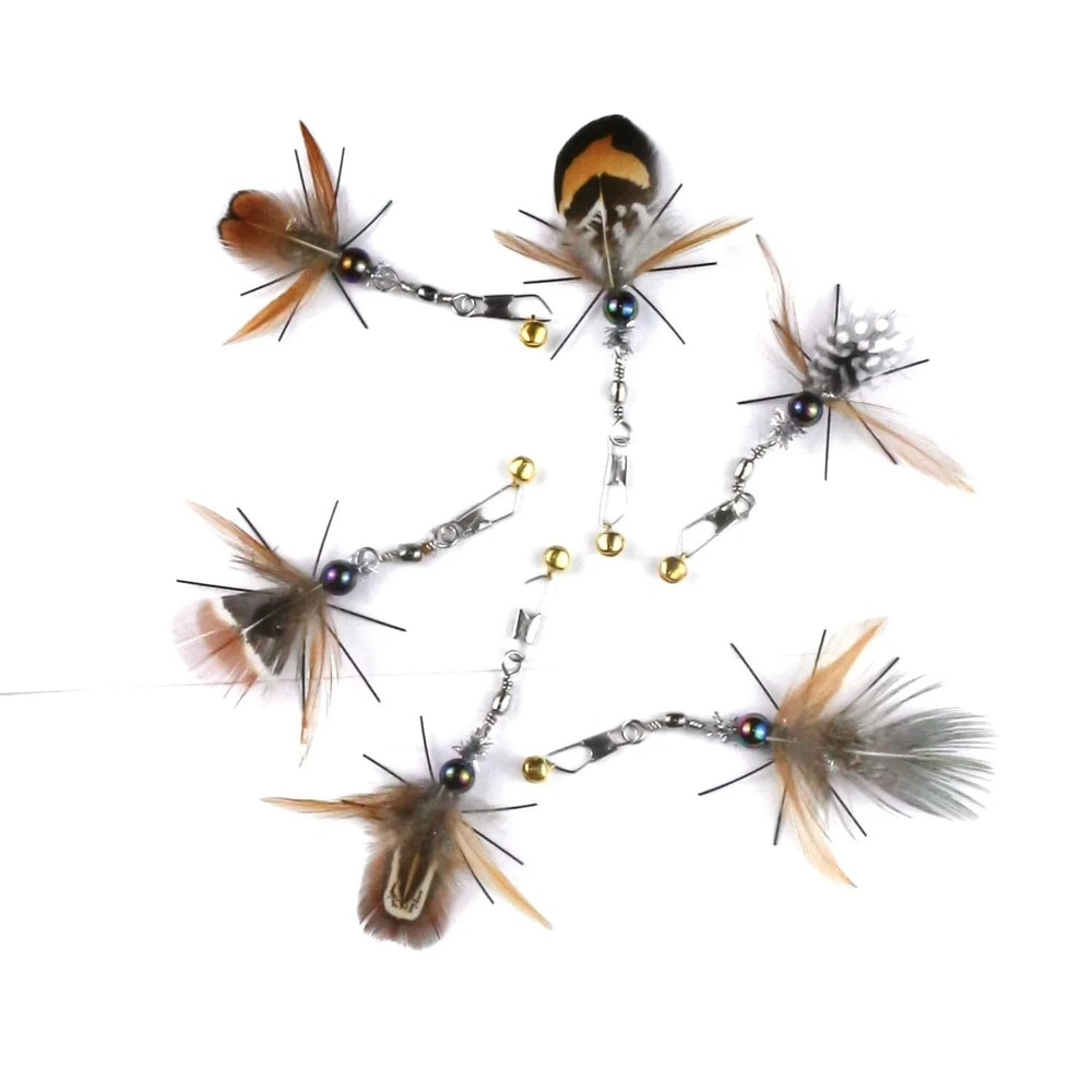 4Piece Artificial Insect Feather Teaser Replacements 0