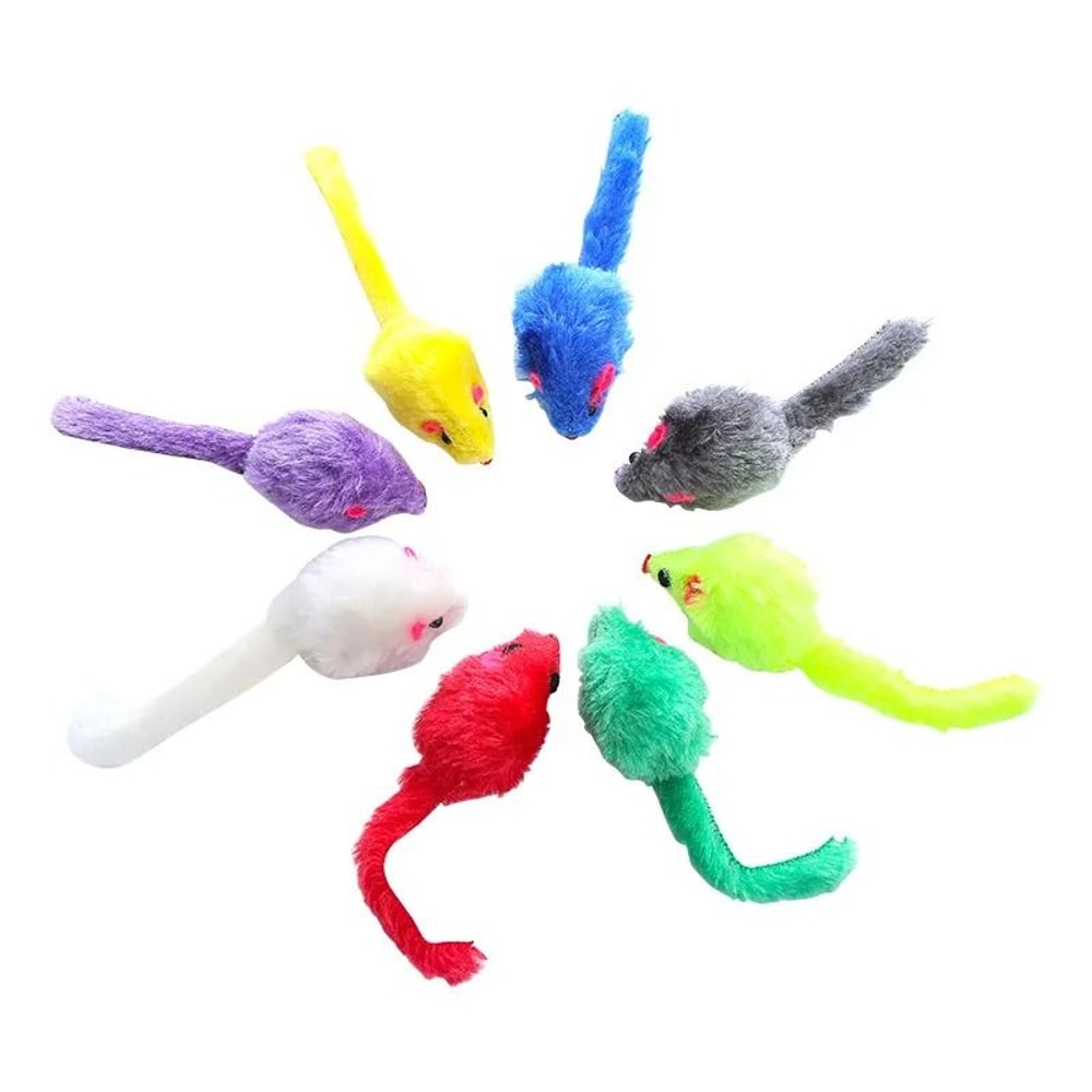 5Piece Furry Plush Interactive Mice Set 6