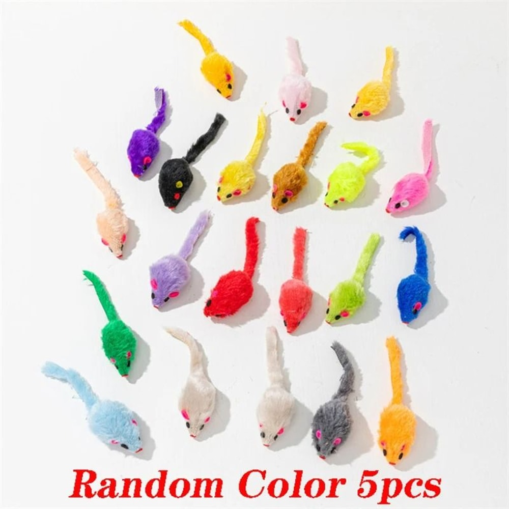 5Piece Furry Plush Interactive Mice Set 7