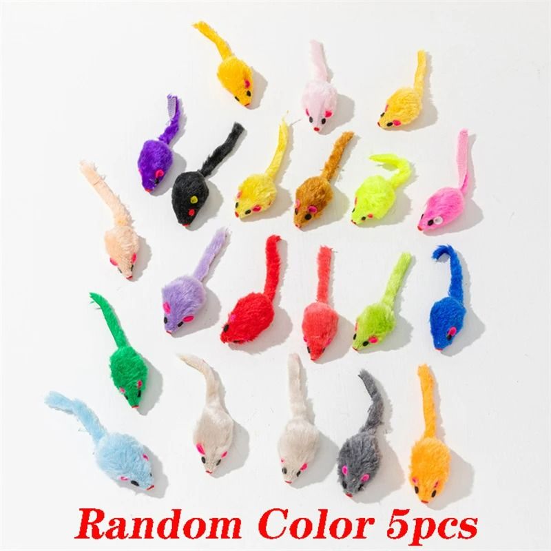 5Piece Furry Plush Interactive Mice Set 7
