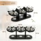 Elevated Triple Bowl Cat Feeder With Solid Wood Frame 4