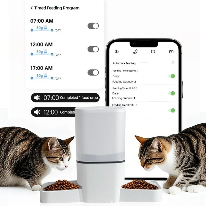6L Tuya Smart WiFi Double Bowl Automatic Pet Feeder 4