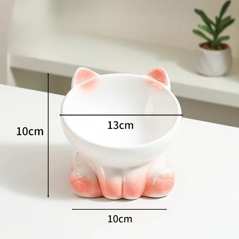 Ergonomic Diagonal Ceramic Pet Bowl 11