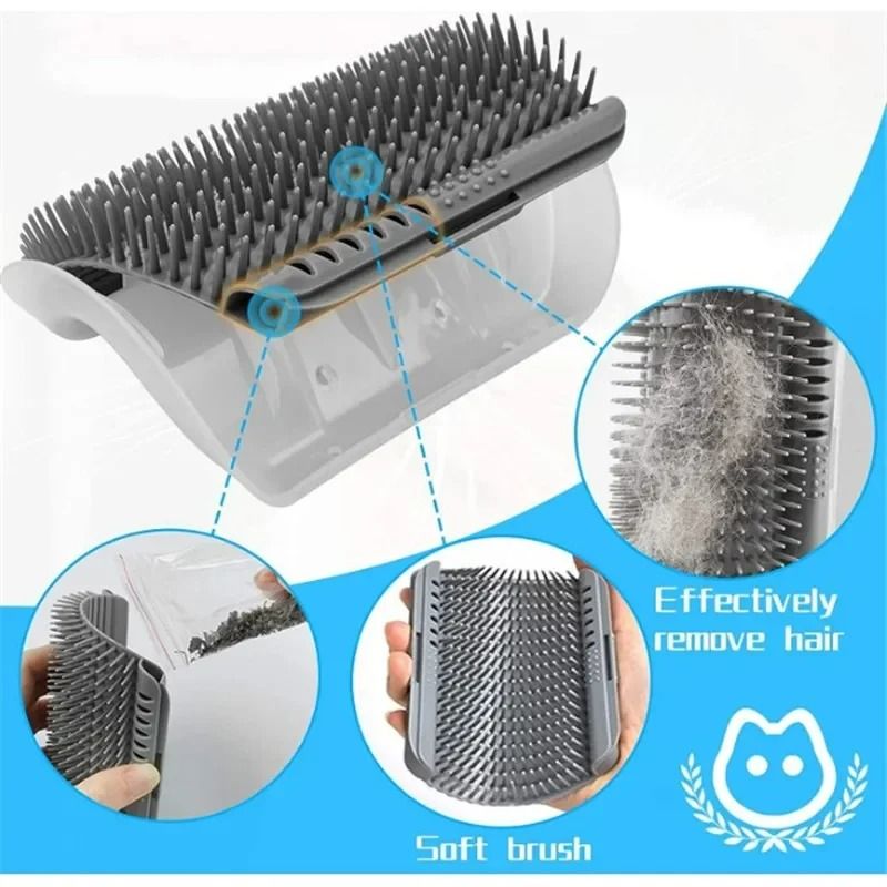 WallMounted Cat Corner SelfGroomer Scratcher 4