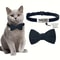 Customizable Engraved Cat Bow Tie ID Collar Set 0