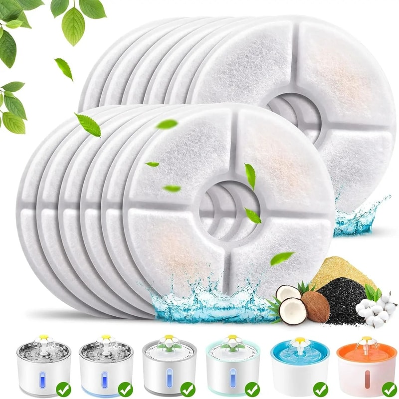 MultiFiltration Pet Water Fountain Replacement Filters 0