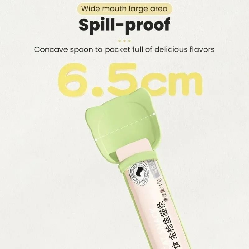 Ergonomic Squeeze Lick Cat Strip Feeder Spoon 5