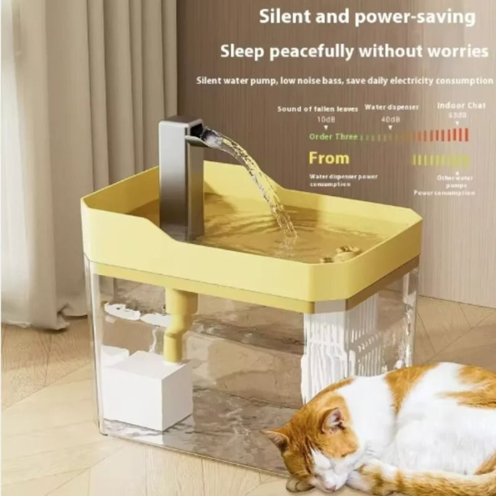 Transparent AutoFilter Pet Water Fountain 2