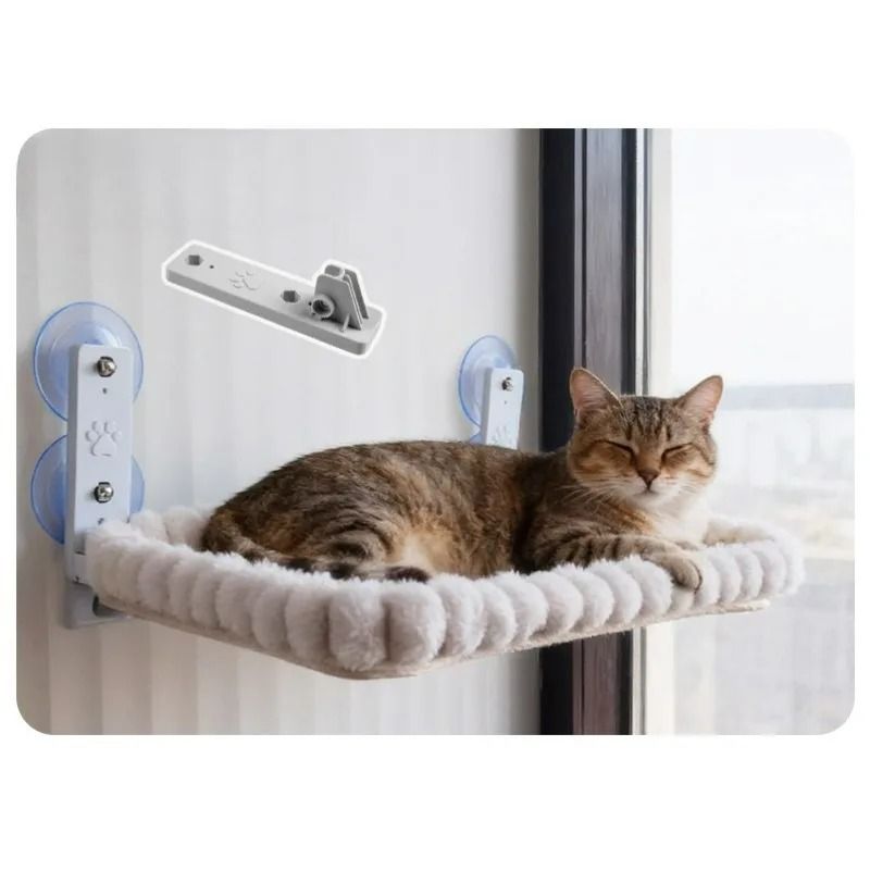 Plush Faux Fur Window Hammock For SunLoving Cats 2