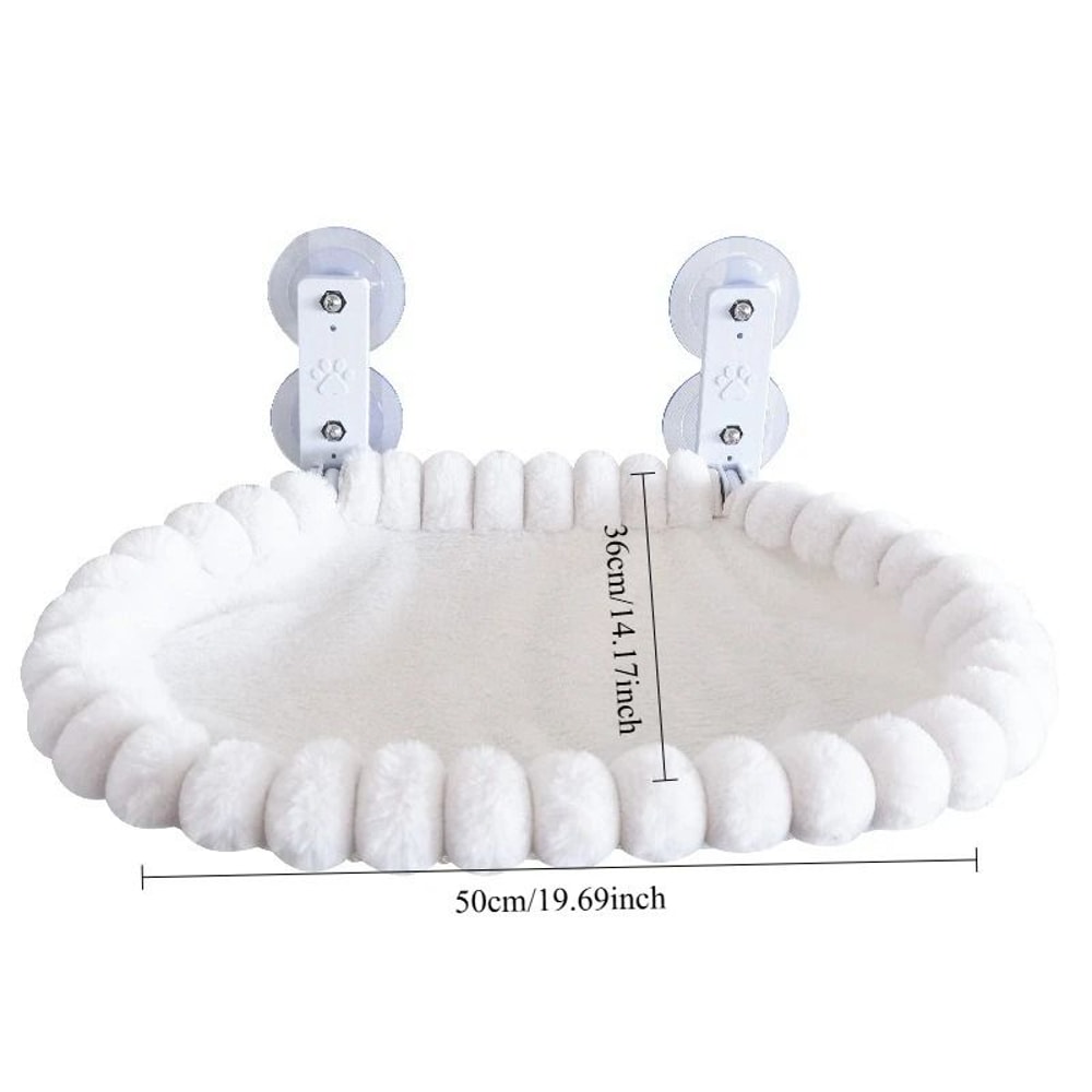 Plush Faux Fur Window Hammock For SunLoving Cats 6
