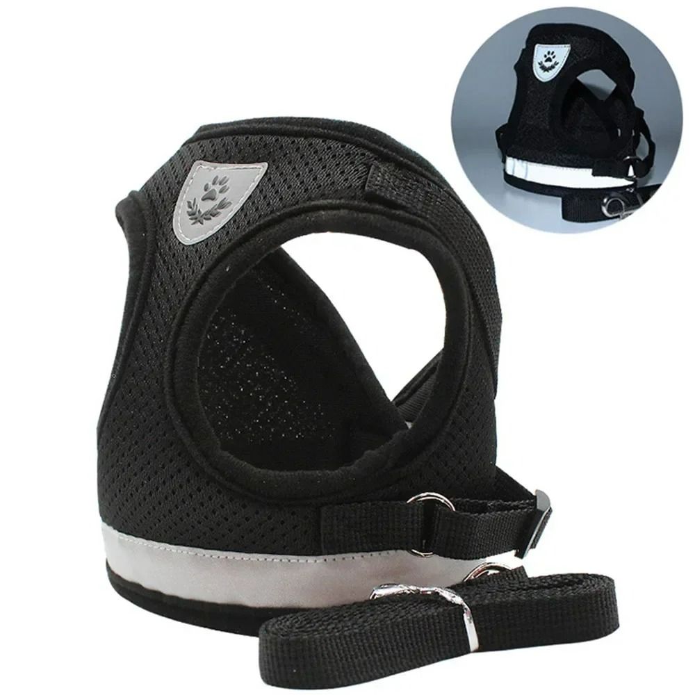EscapeProof Reflective Soft Mesh Pet Harness Set 7