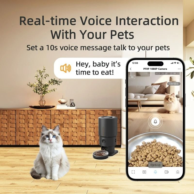 5L Smart 5G WiFi Automatic Pet Feeder With 2K HD Camera 3