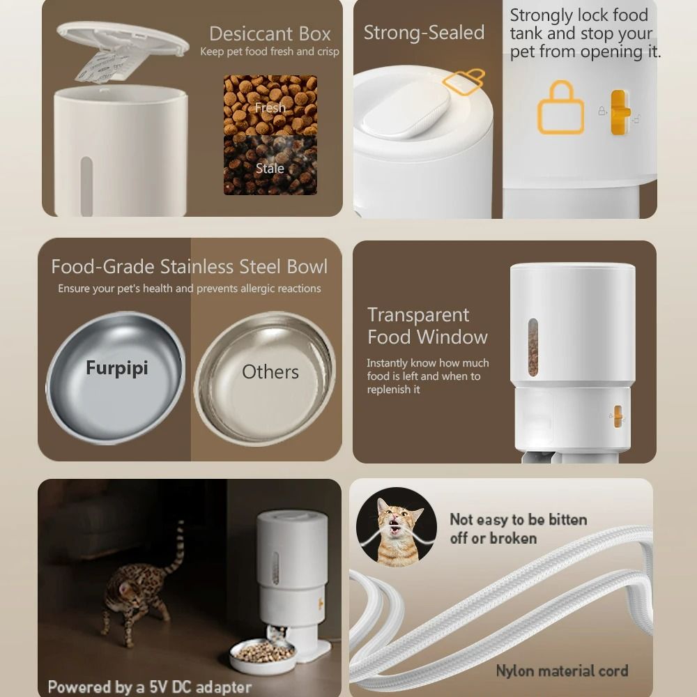 5L Smart 5G WiFi Automatic Pet Feeder With 2K HD Camera 6