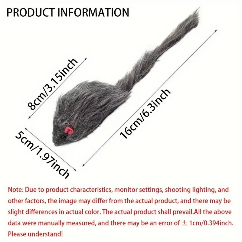 5Piece Interactive Plush Mouse Set For Curious Kittens 4