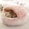 UltraSoft Plush Hooded Calming Pet Bed 0