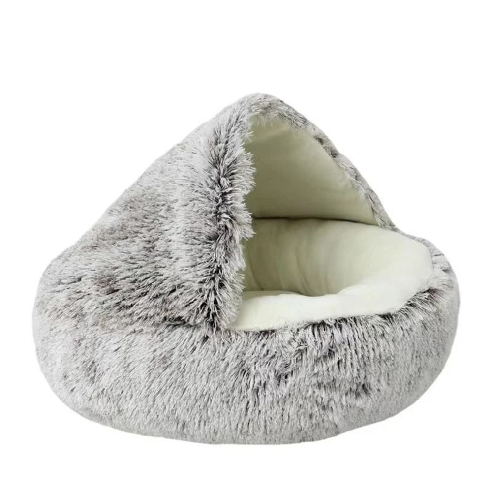 UltraSoft Plush Hooded Calming Pet Bed 7