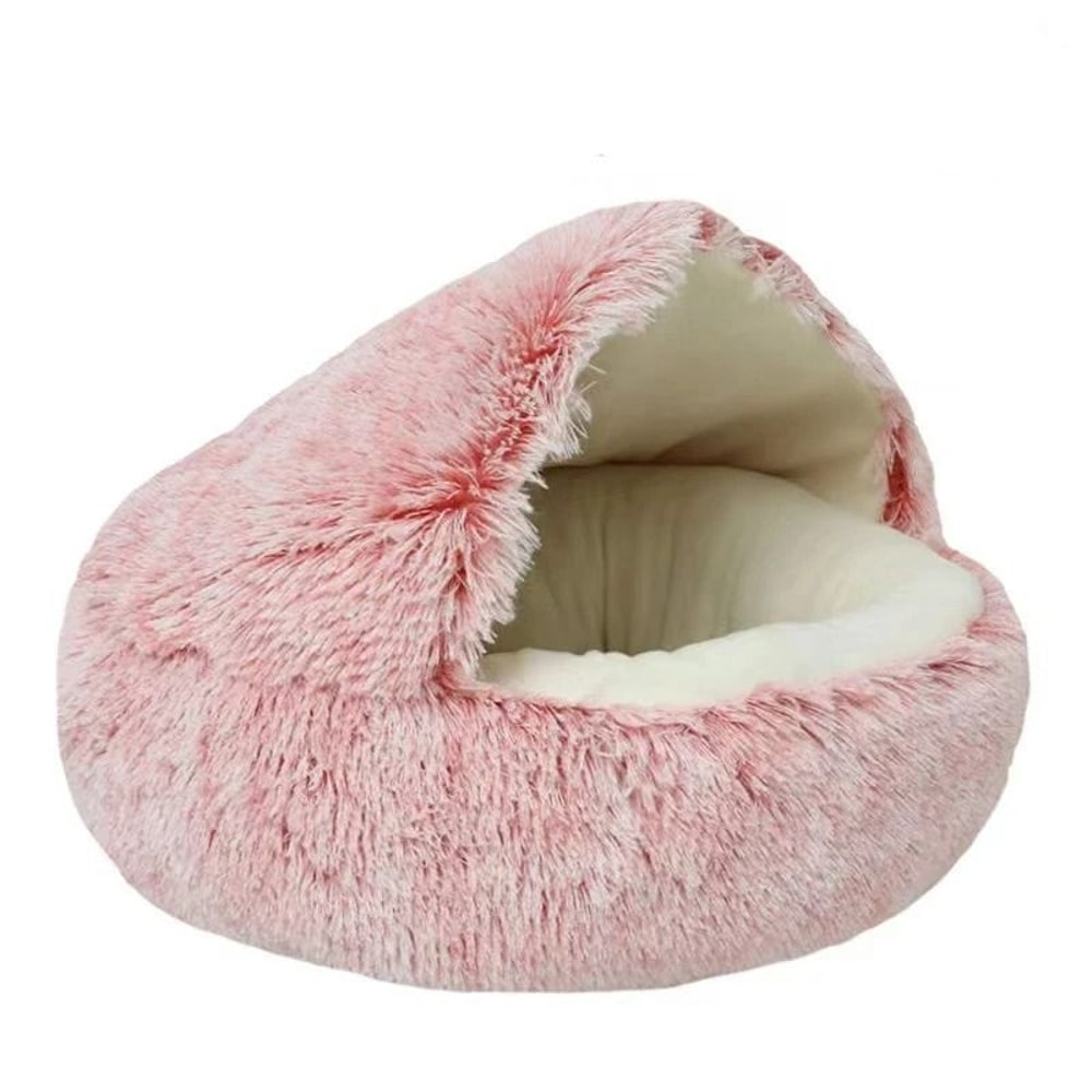 UltraSoft Plush Hooded Calming Pet Bed 8