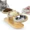 Orthopedic 3in1 Triple Pet Feeder With Solid Wood Stand 1