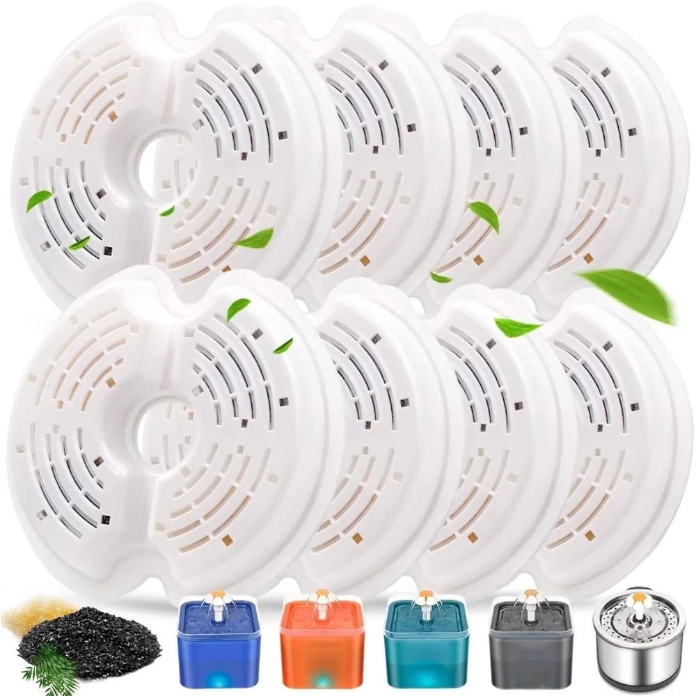 8Pack HighEfficiency Pet Fountain Replacement Filters 0