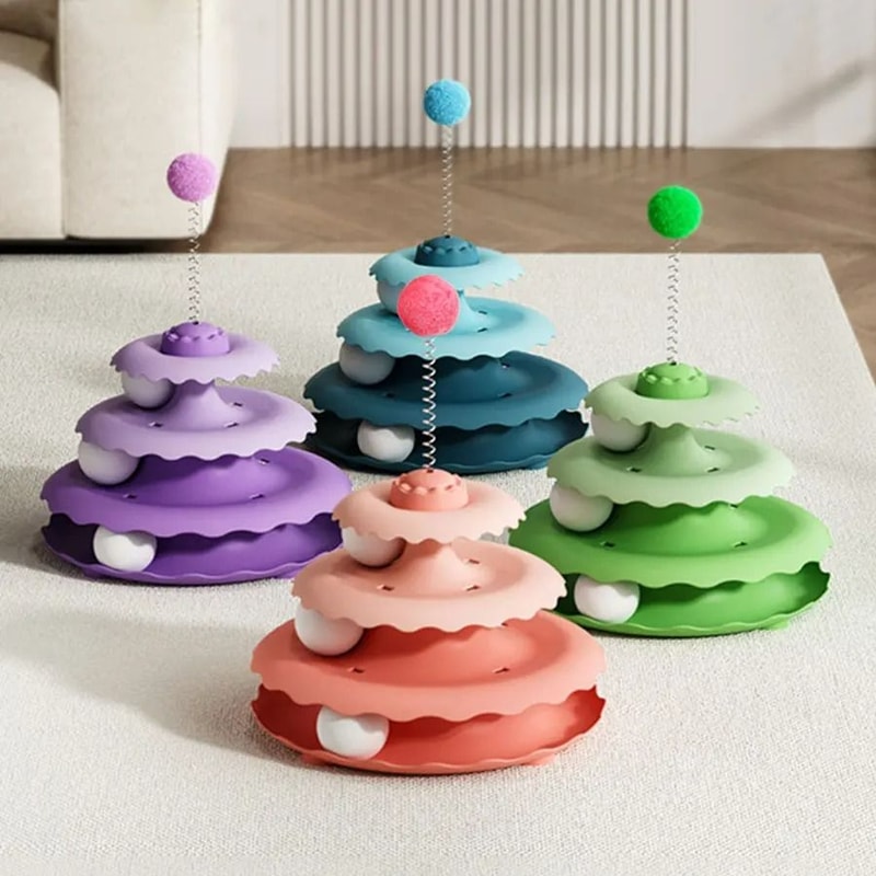 MultiLevel Interactive Cat Turntable Teaser Station 2