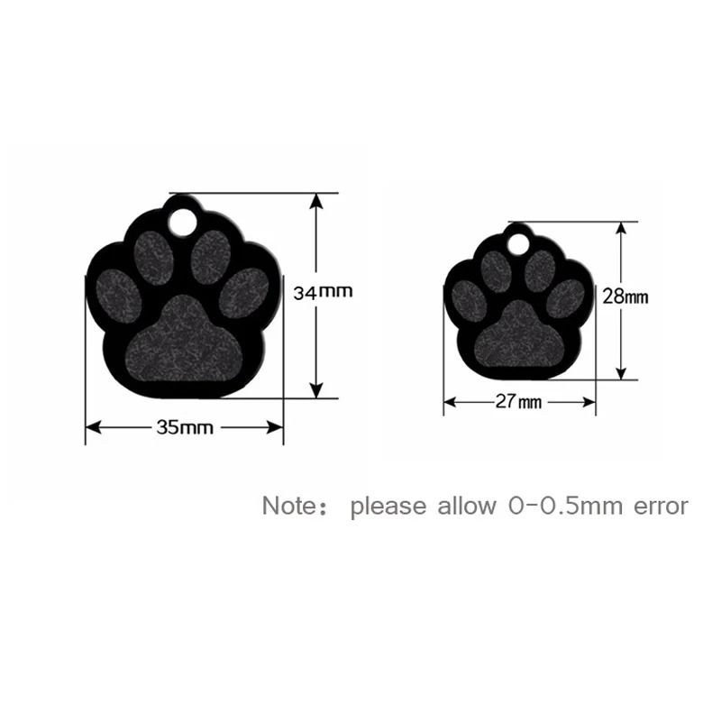 20Piece Bulk Personalized PawShape Pet ID Tags 1