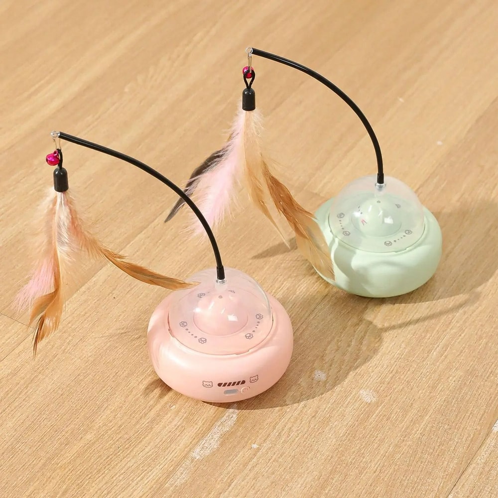 Smart UFO Electric Teaser Robotic Feather Toy 6