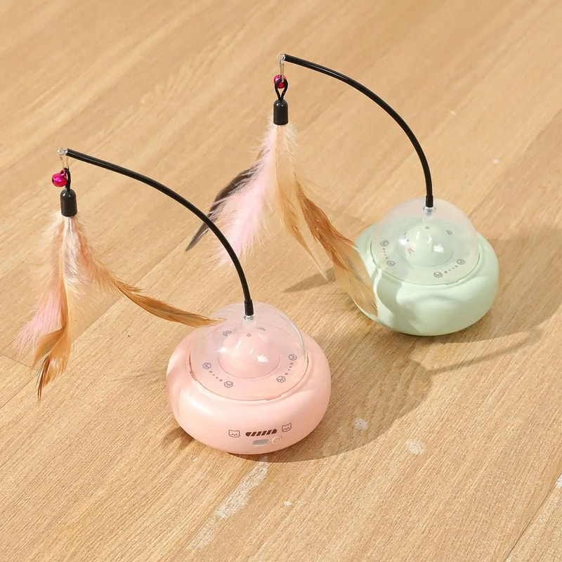 Smart UFO Electric Teaser Robotic Feather Toy 6