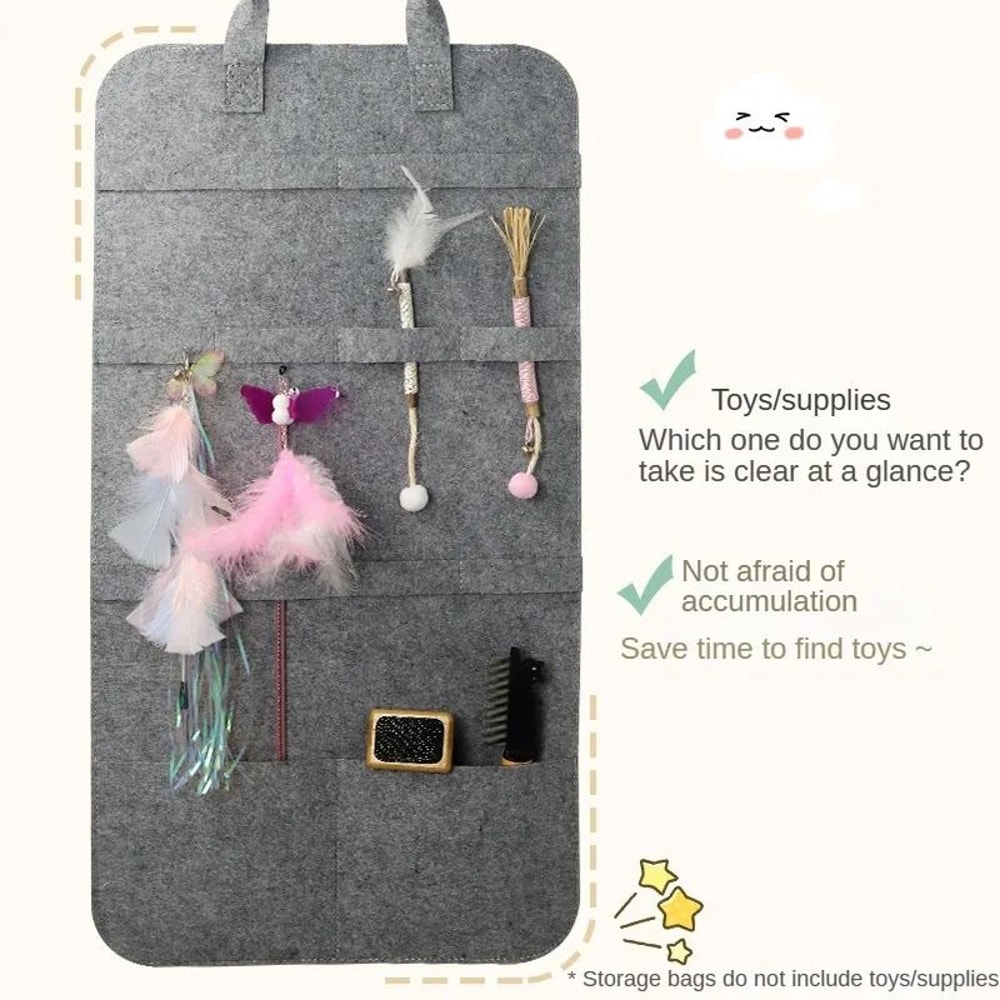 Feline Enrichment Wand Toy Storage Organizer 3