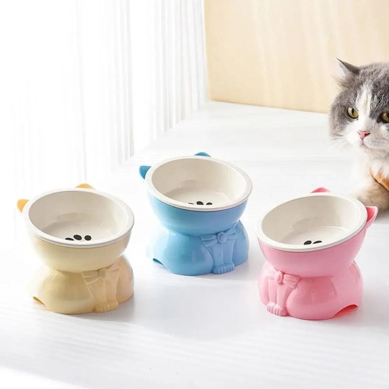 Creative Slanted Ceramic Pet Feeding Basin 4