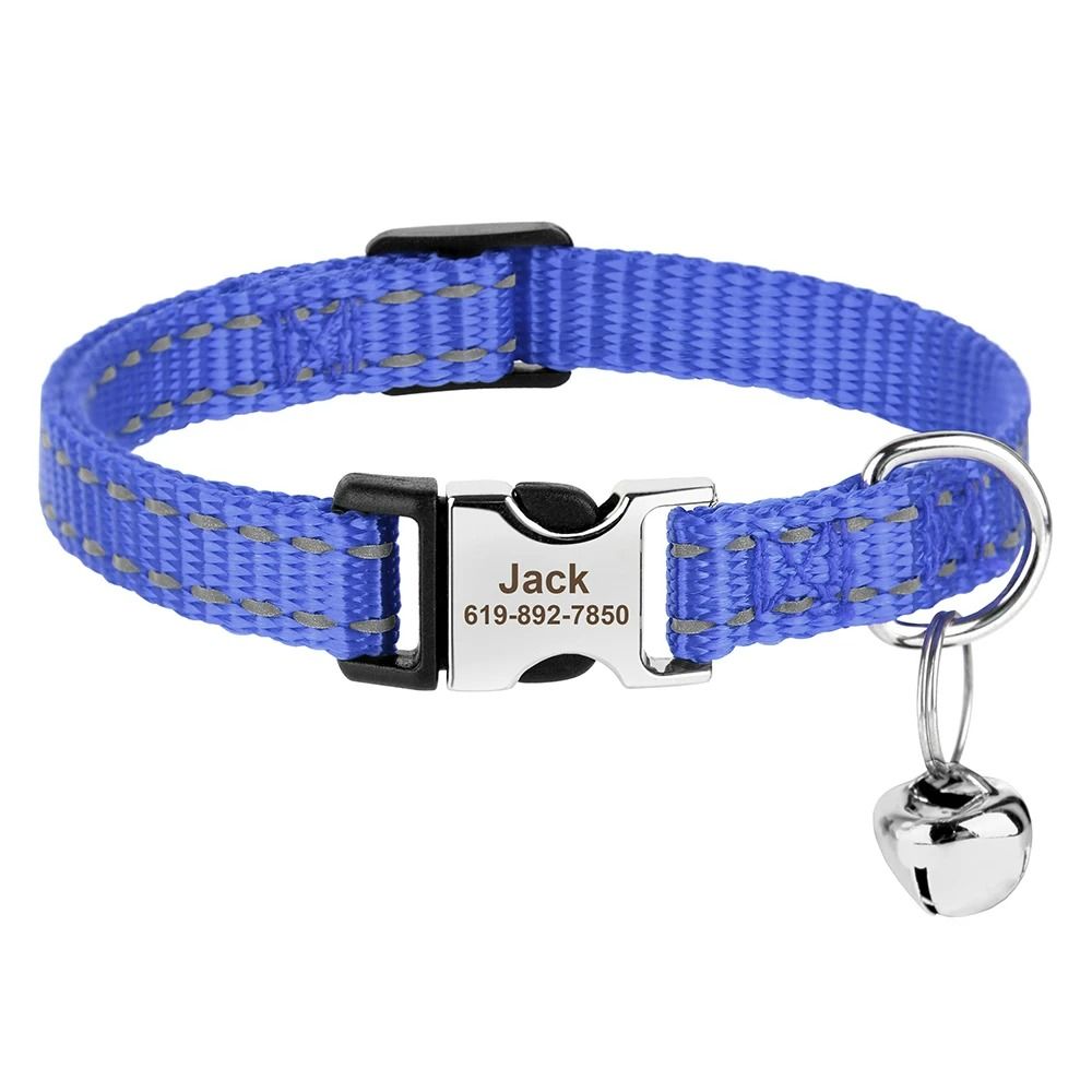 Customized Reflective Safety ID Cat Puppy Collar 16