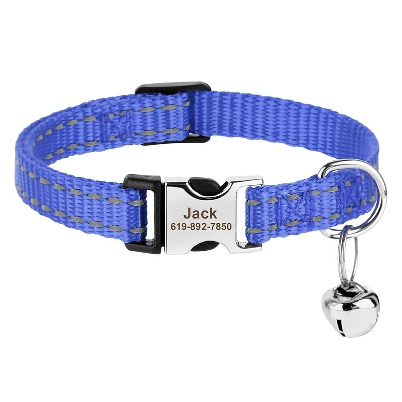 Customized Reflective Safety ID Cat Puppy Collar 16