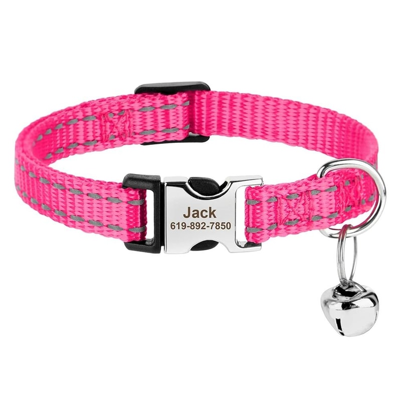 Customized Reflective Safety ID Cat Puppy Collar 2