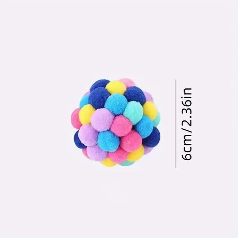 Interactive Plush BellBall Bouncy Pompom Set 7