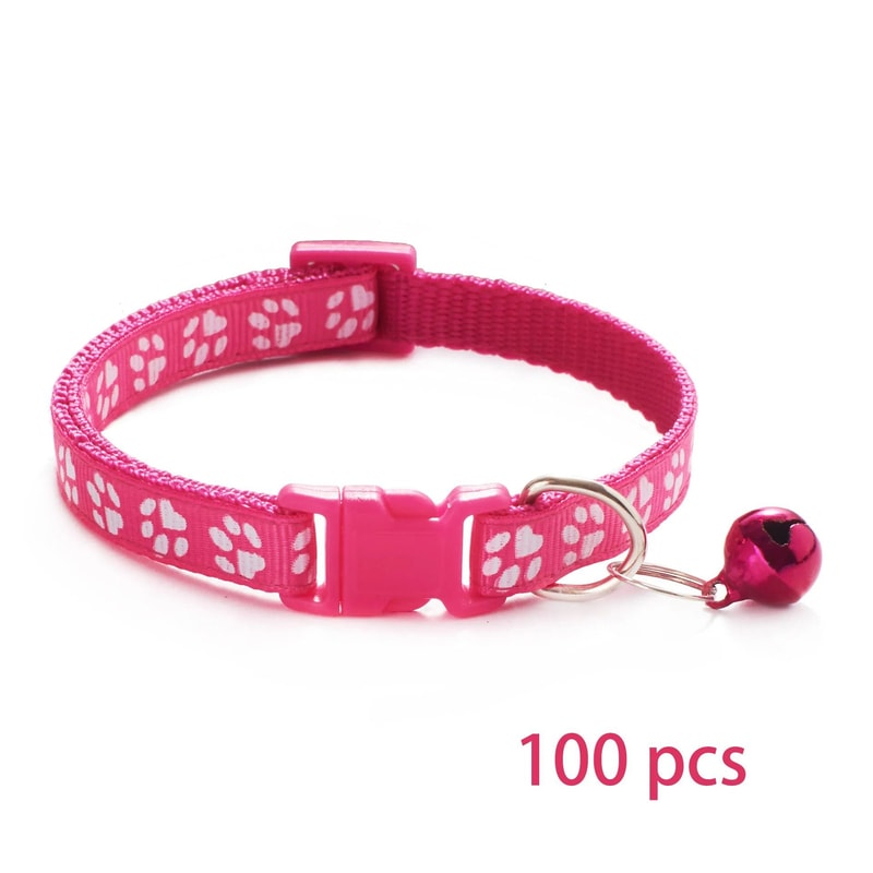 Bulk Adjustable Pet Collars With Safety Bells 100Piece Lot 11