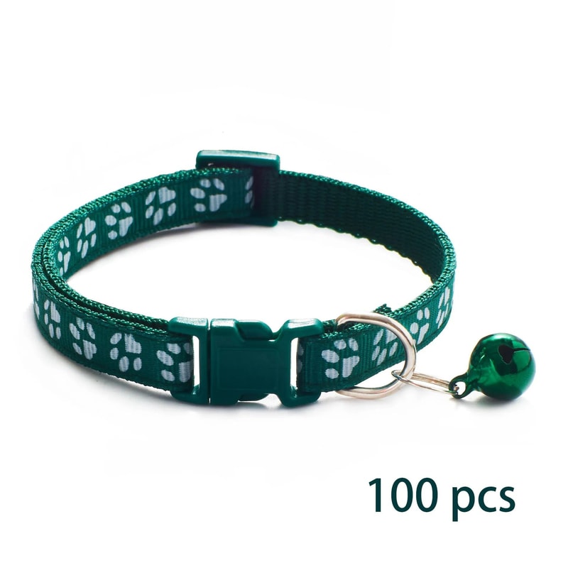 Bulk Adjustable Pet Collars With Safety Bells 100Piece Lot 13