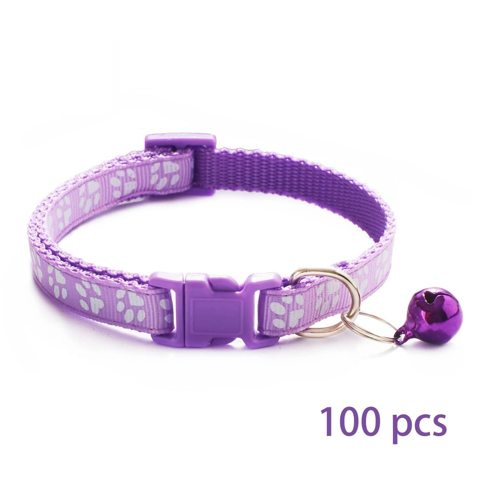 Bulk Adjustable Pet Collars With Safety Bells 100Piece Lot 6