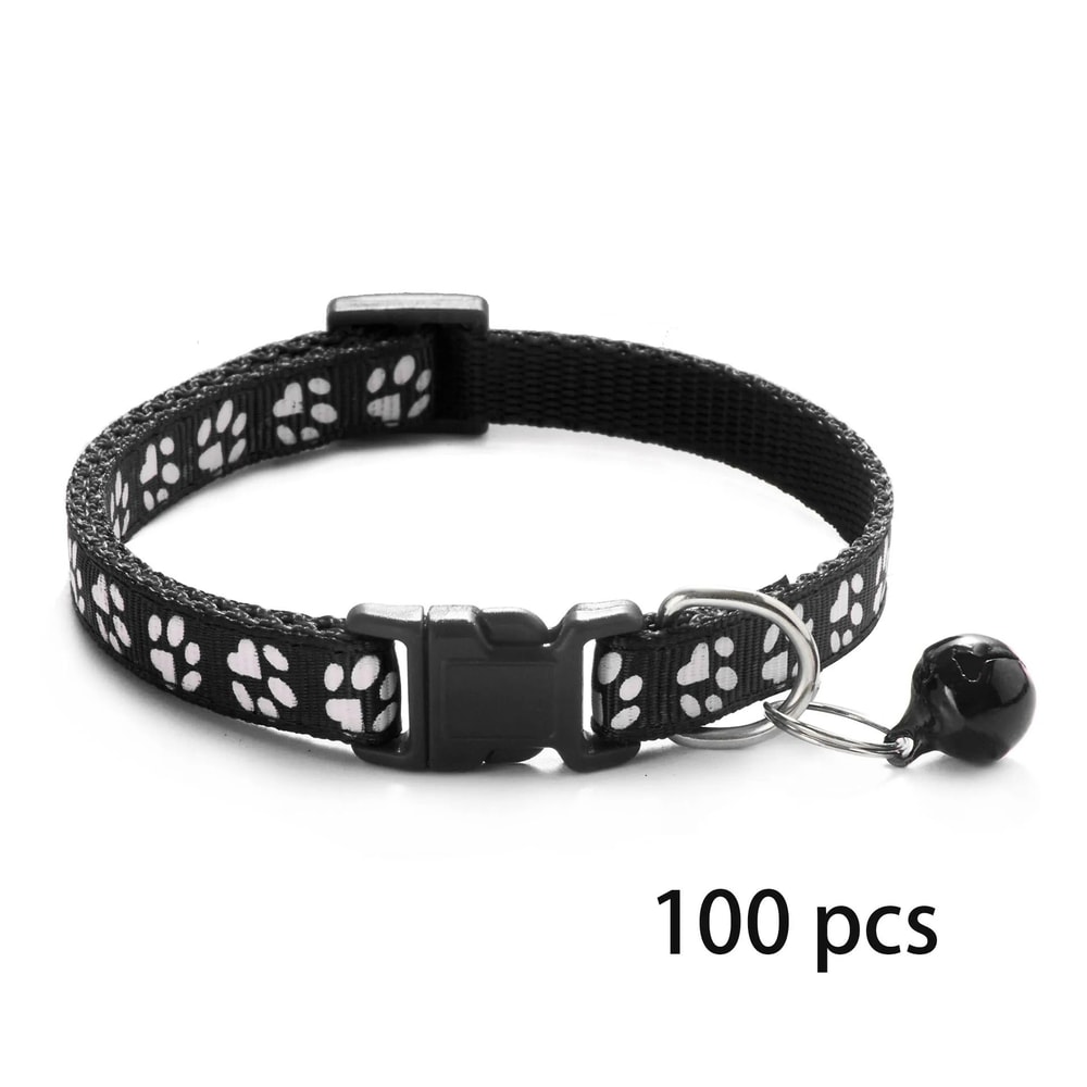 Bulk Adjustable Pet Collars With Safety Bells 100Piece Lot 7