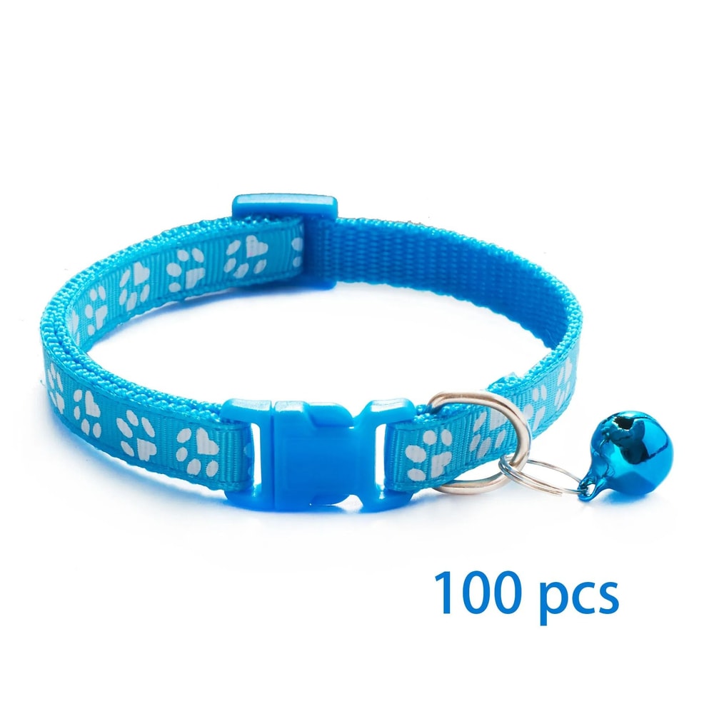 Bulk Adjustable Pet Collars With Safety Bells 100Piece Lot 8