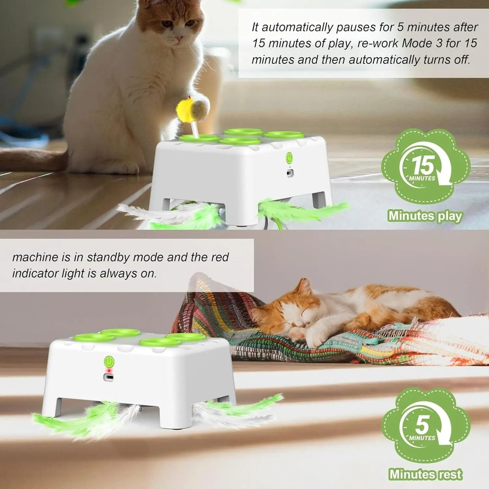 2in1 Smart Interactive WhackAMole Cat Toy 3