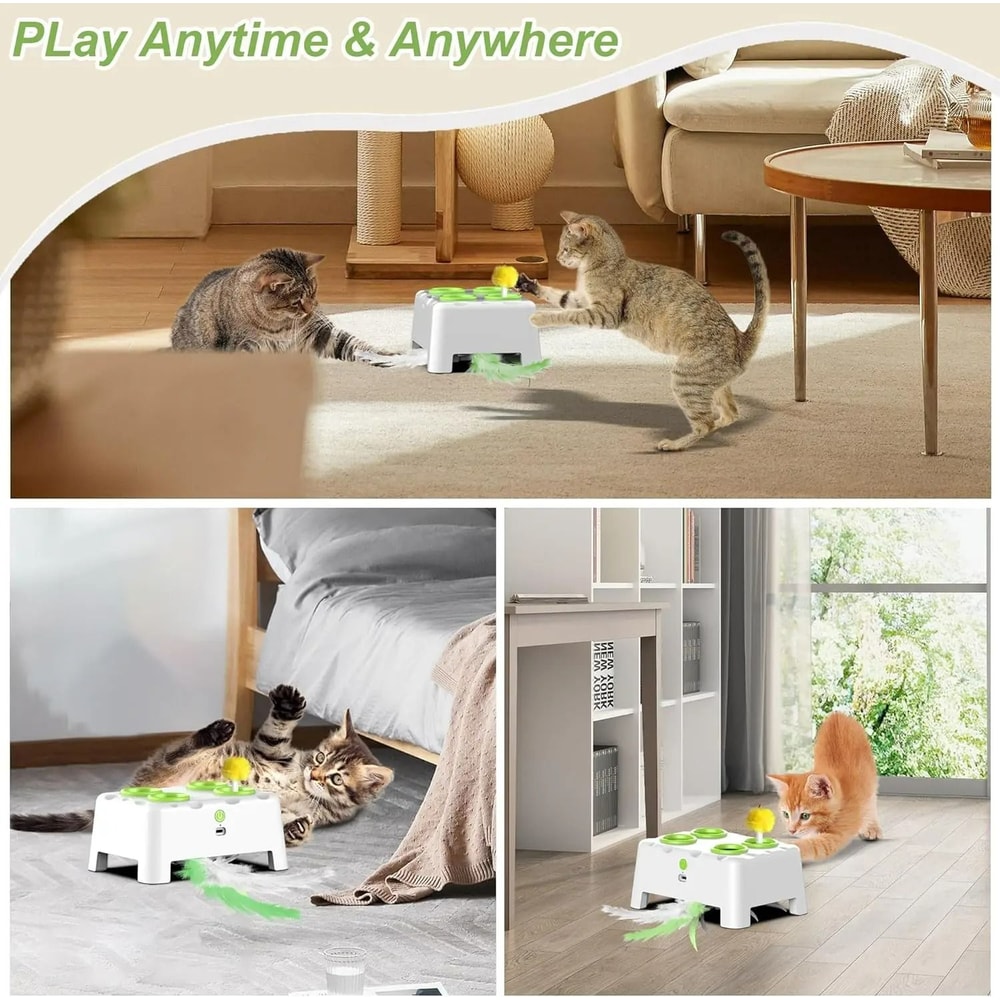 2in1 Smart Interactive WhackAMole Cat Toy 5