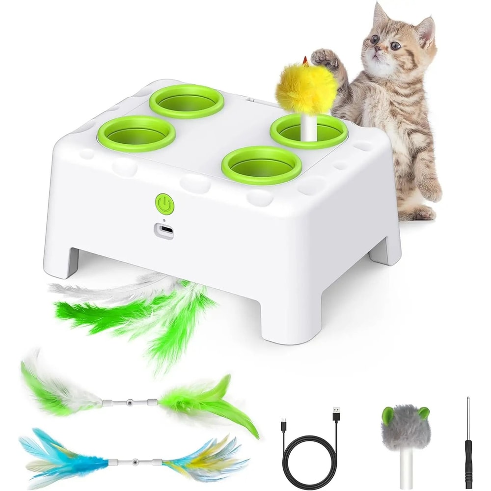 2in1 Smart Interactive WhackAMole Cat Toy 8
