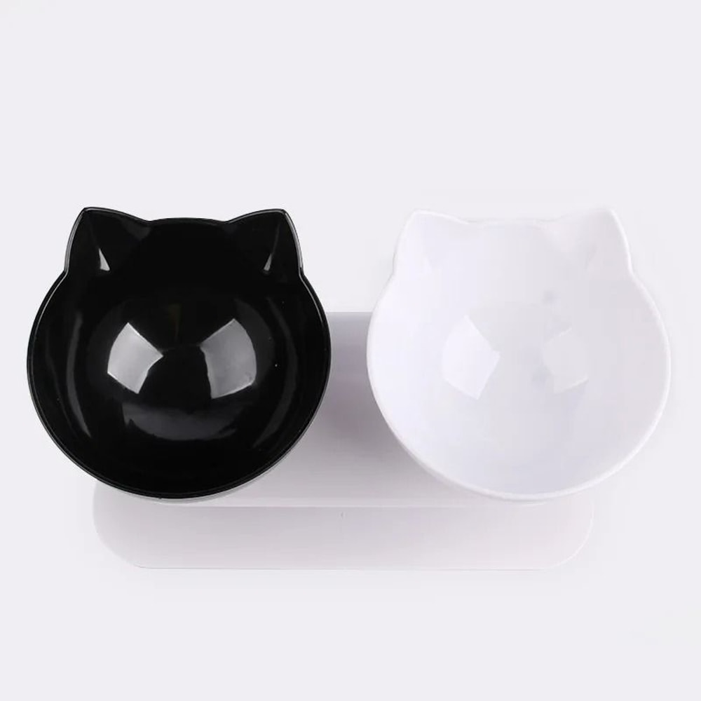 Ergonomic NonSlip Double Cat Feeding Station 10