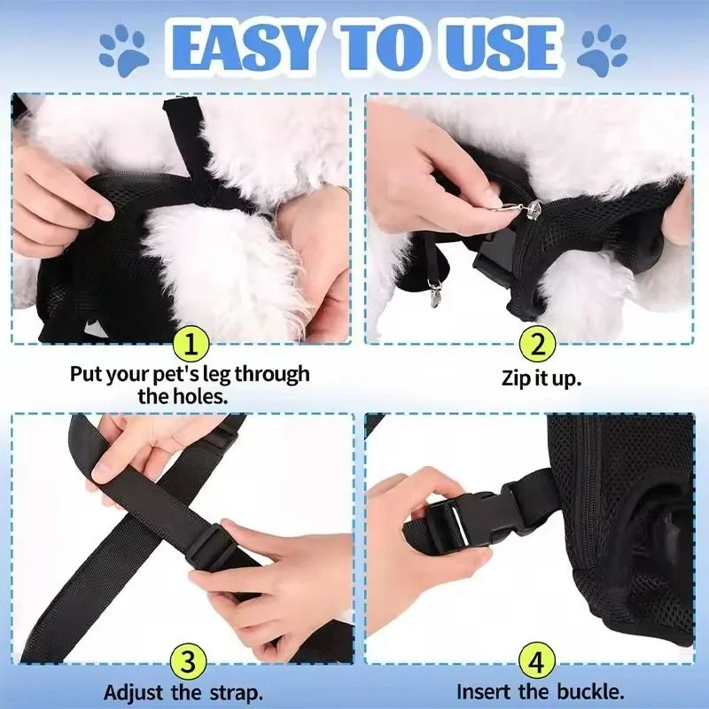 HandsFree Breathable Mesh Pet Front Carrier Backpack 3