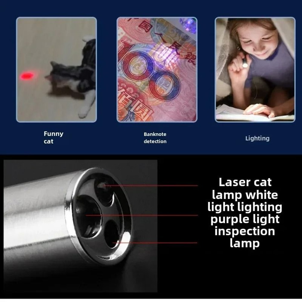 3in1 Multifunctional Laser Pointer Interactive Cat Toy 3