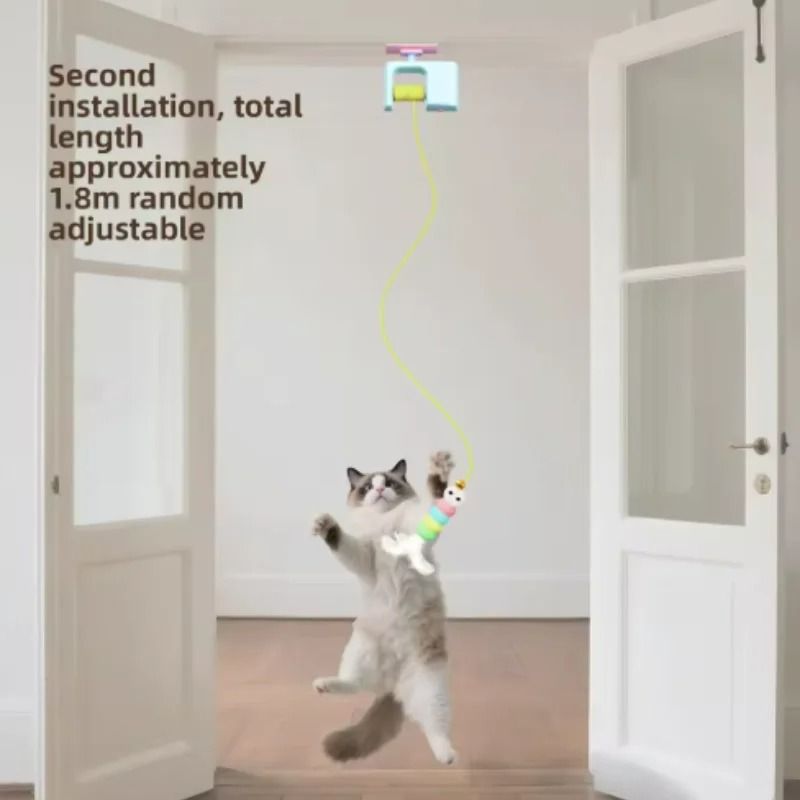 Electric Smart DoorHanging Interactive Cat Toy 4