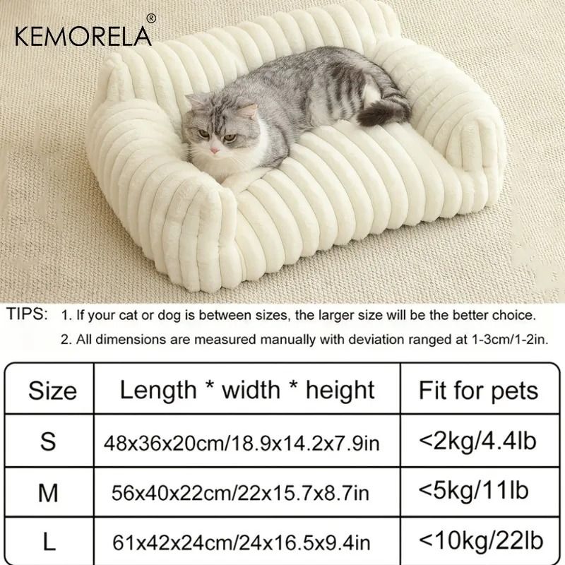 Modern Striped Pet Sofa Bed 6