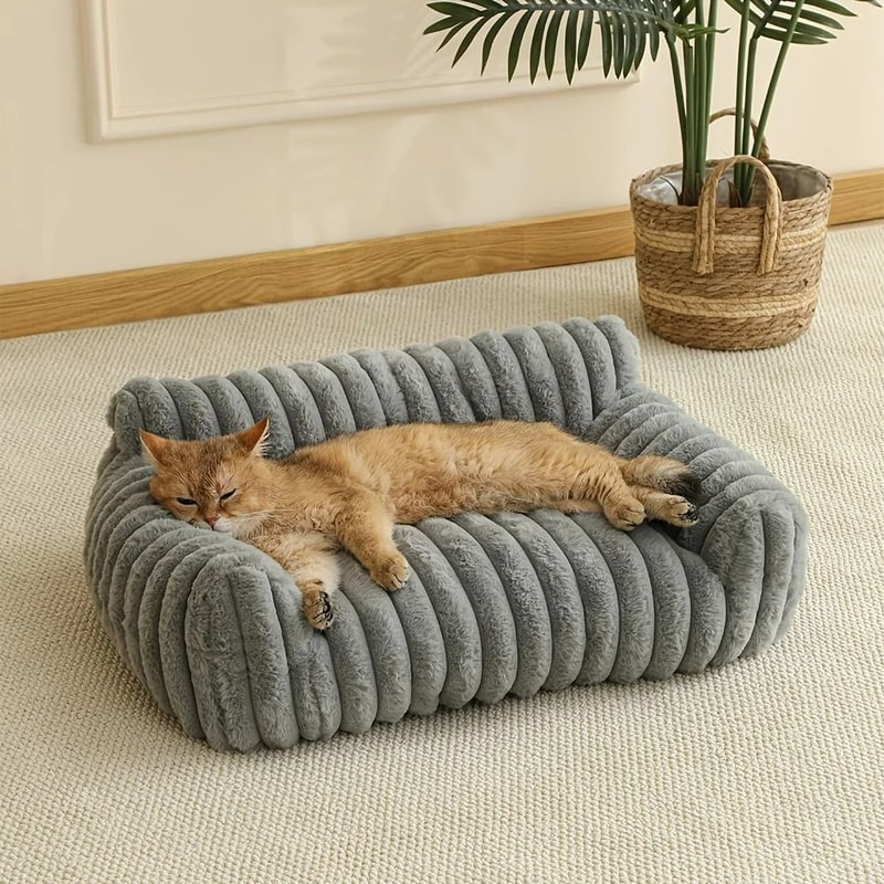 Modern Striped Pet Sofa Bed 7