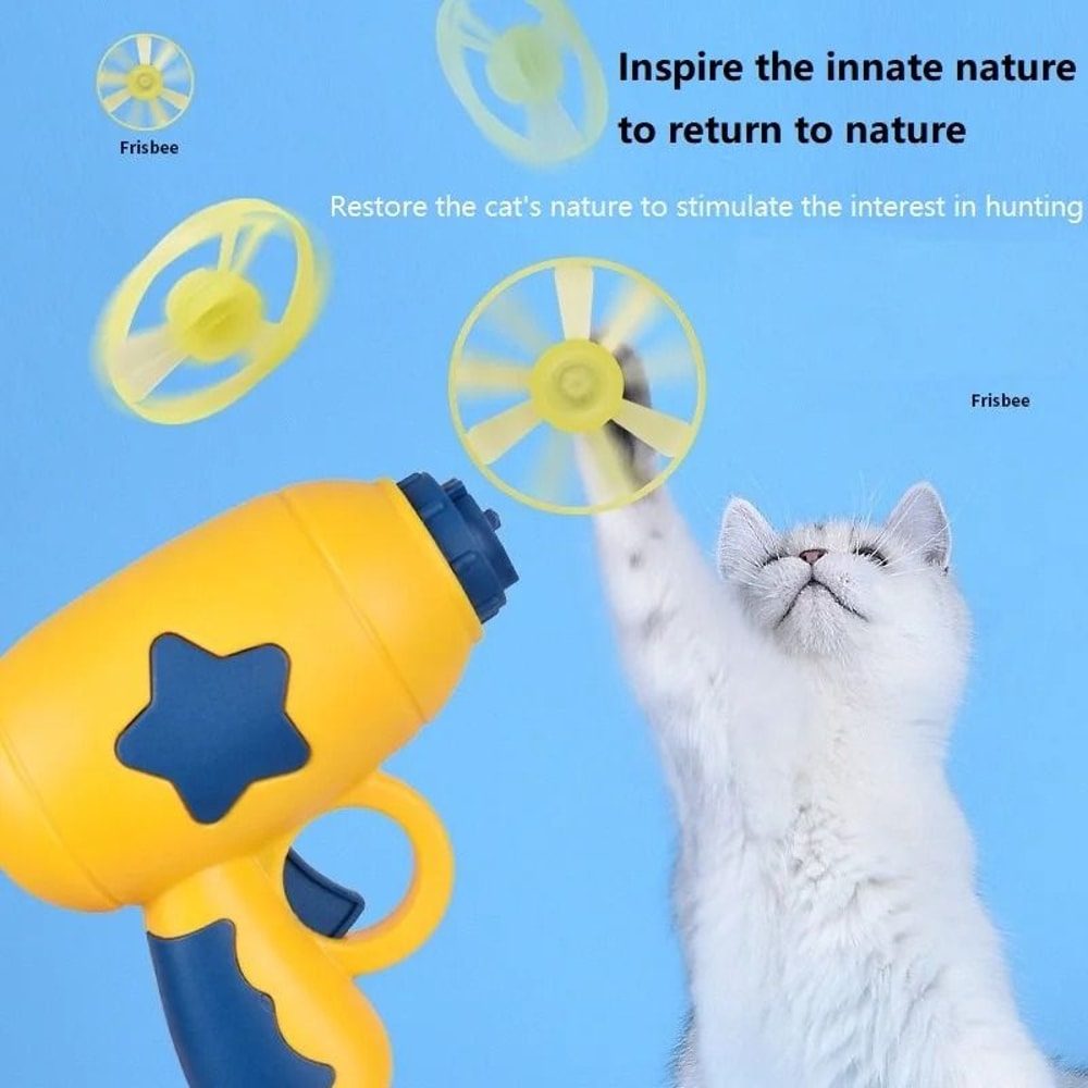 Interactive Mini Flying Disc Launcher Training Toy 0