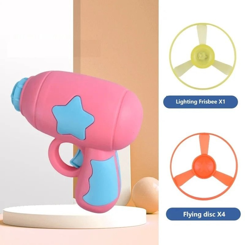Interactive Mini Flying Disc Launcher Training Toy 10